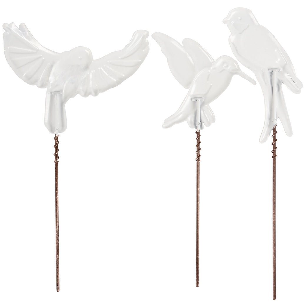 Set of Three Metal Outdoor Garden Backyard Bird Stakes - Marmalade Mercantile