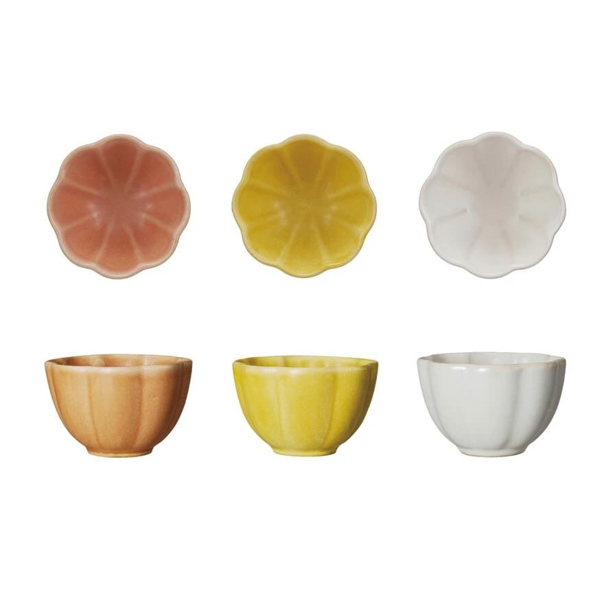 Set of Three Small Flower - Shaped Bowls - Marmalade Mercantile