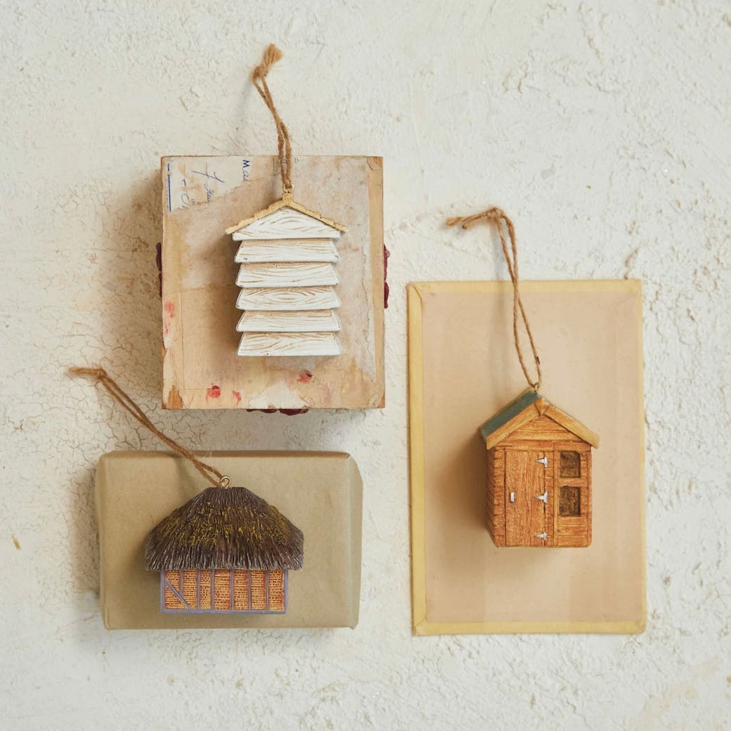Set of Three Vintage Style Bee Skep Christmas Ornaments - Marmalade Mercantile