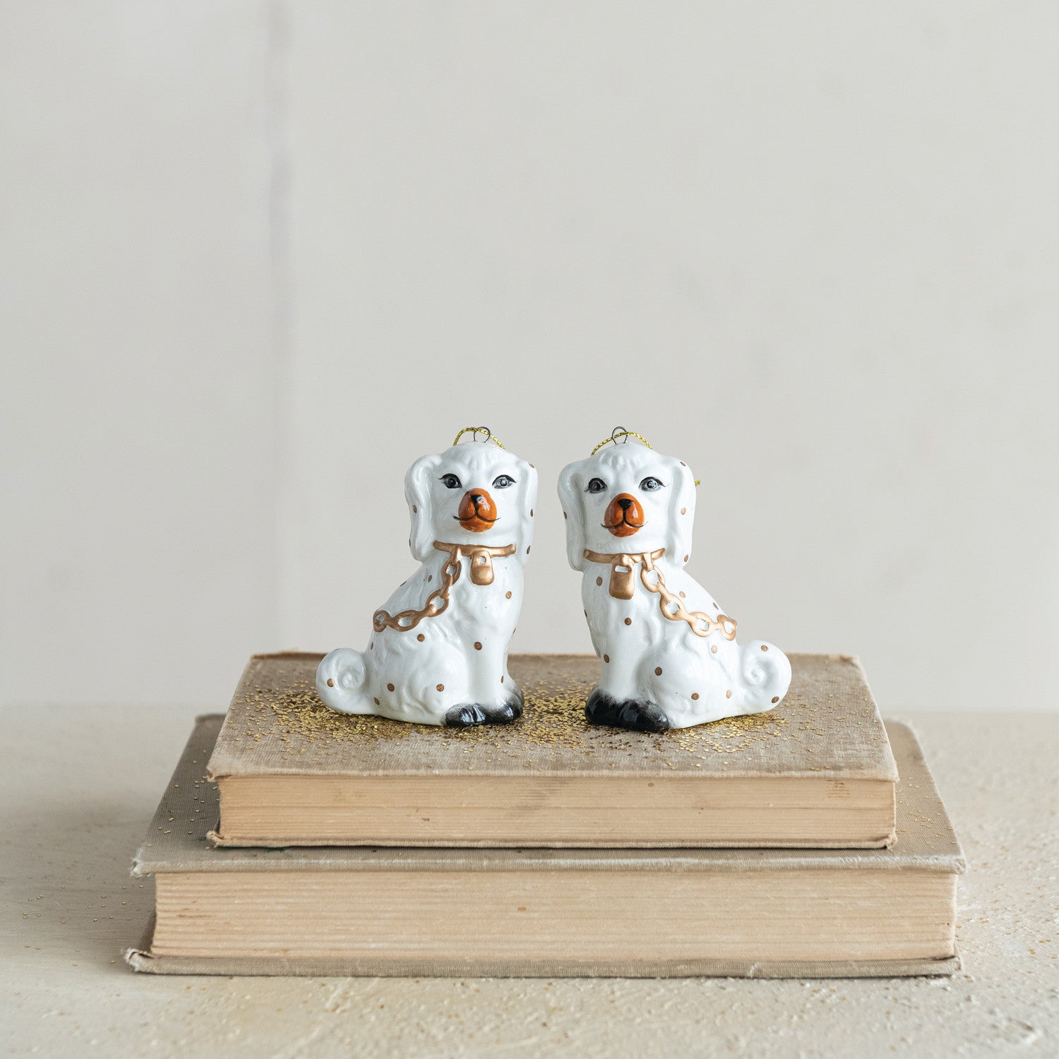 Set of two Ceramic Staffordshire - Style Dog Ornament - Marmalade Mercantile