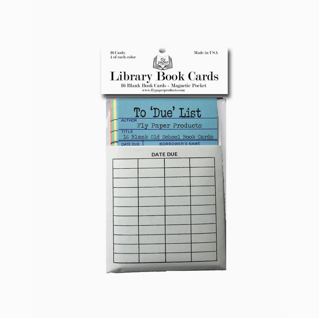 Set of Two Magnetic Memo Holders w “To - Due” List Library Cards - Marmalade Mercantile