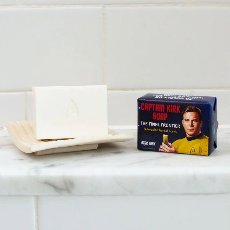 Set of Two Petite Star Trek Captain Kirk Boldly Go Soap Bars - Marmalade Mercantile