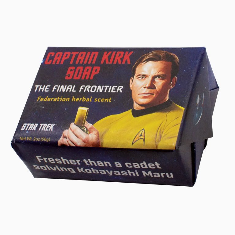 Set of Two Petite Star Trek Captain Kirk Boldly Go Soap Bars - Marmalade Mercantile