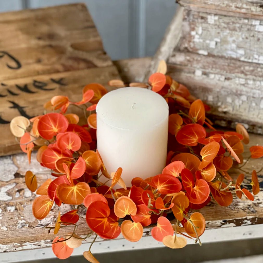 Setting Sun Autumn Floral Candle Ring - Marmalade Mercantile