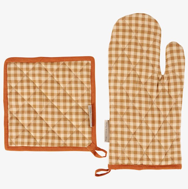 Shiitake Mushroom Kitchen Oven Mitt & Pot Holder Set - Marmalade Mercantile