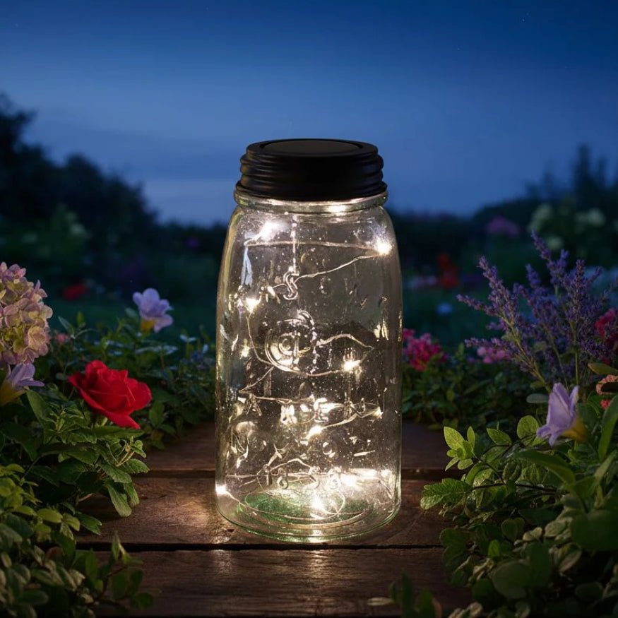 Solar Lid Light Kit w Angel Tear Fairy Lights - Marmalade Mercantile