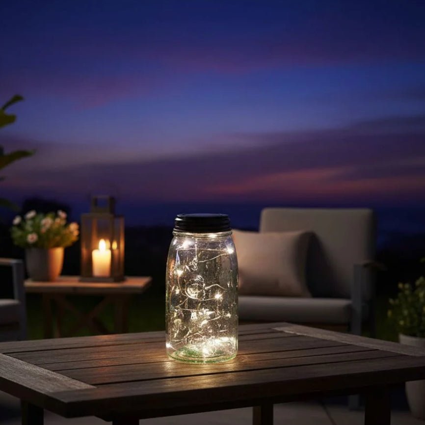 Solar Lid Light Kit w Angel Tear Fairy Lights - Marmalade Mercantile