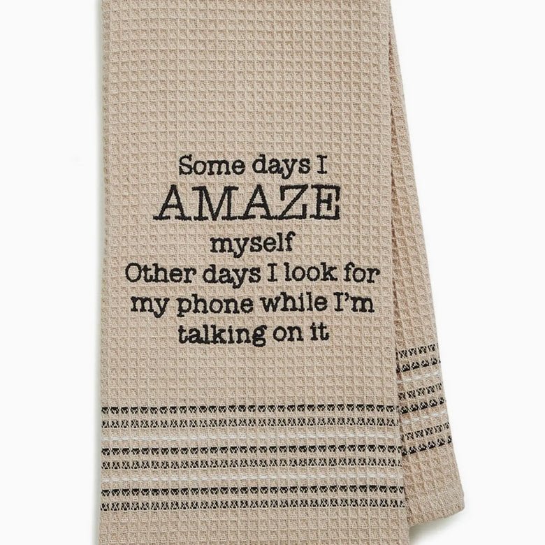 Some Days I Amaze Myself Waffle Weave Bar Towel - Marmalade Mercantile