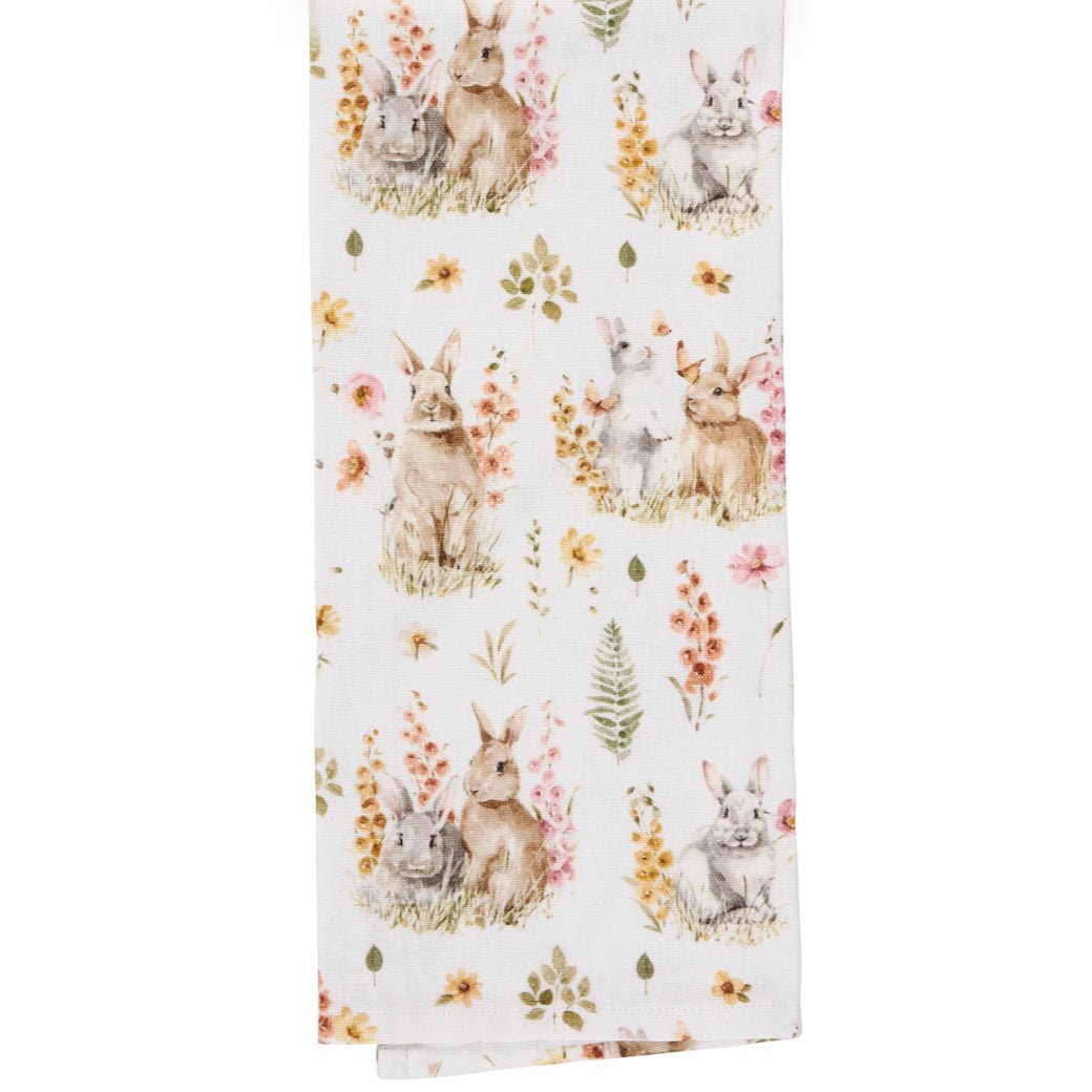 Springtime Bunnies & Flowers Kitchen Towel - Marmalade Mercantile