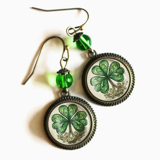 St. Patrick's Day Shamrock Earrings for Pierced Ears - Marmalade Mercantile