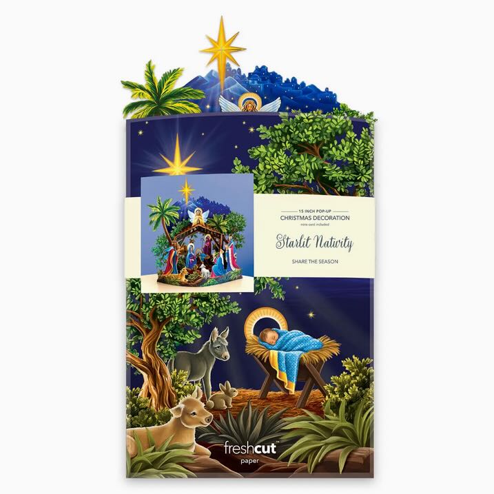 Starlit Nativity Scene Pop Up Greeting Card - Marmalade Mercantile