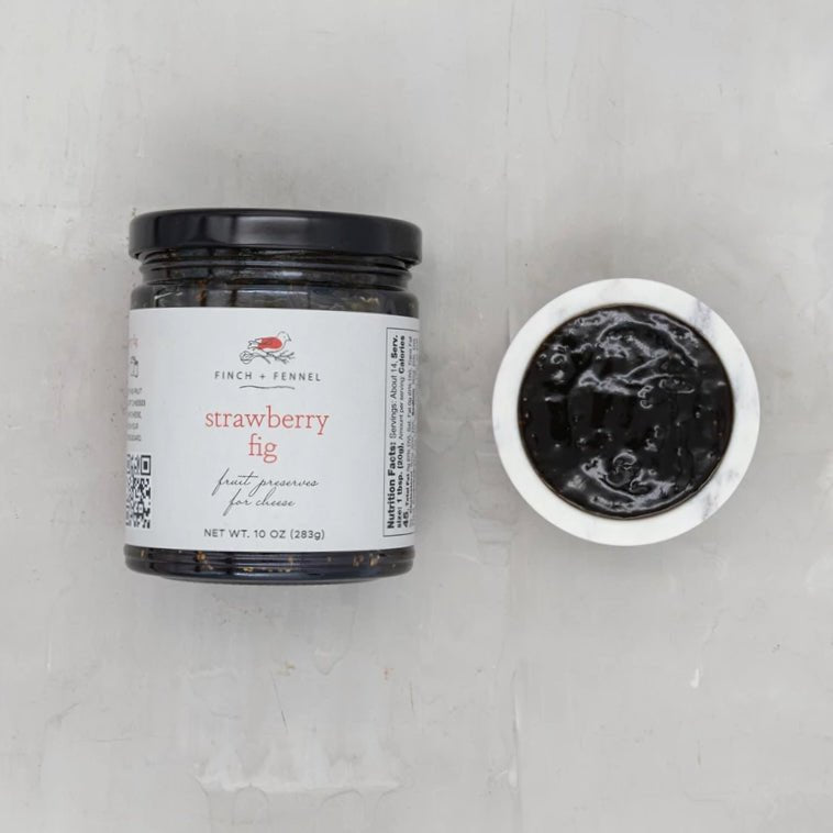 Strawberry Fig Fruit Preserves for Cheese Pairing - Marmalade Mercantile