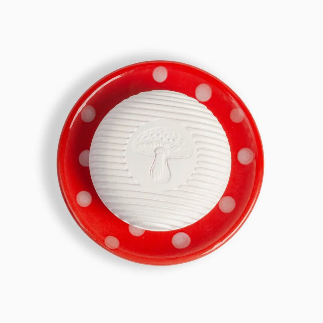 Swedish Dream Red Mushroom Ceramic Soap Dish - Marmalade Mercantile