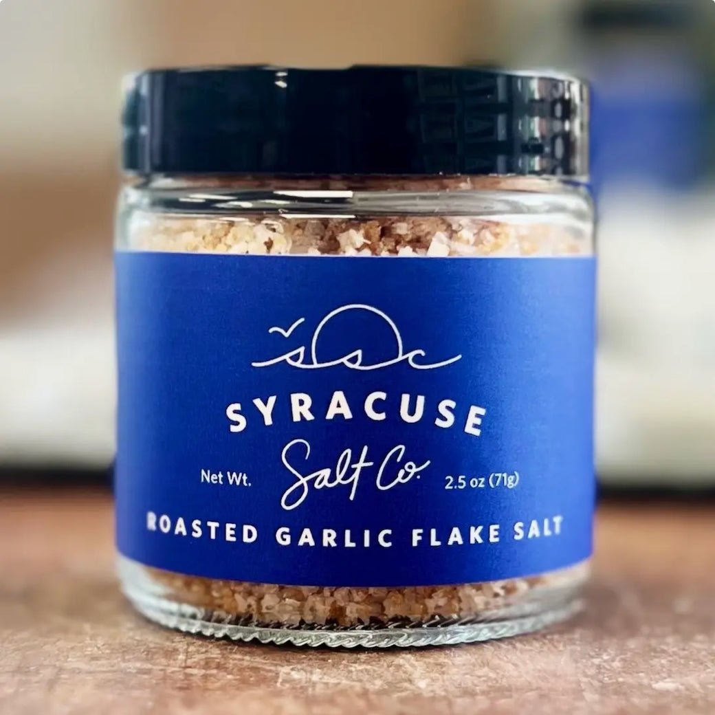 Syracuse Salt Co. Roasted Garlic Flake Salt 2.5 oz - Marmalade Mercantile