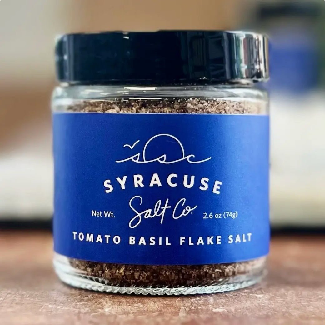 Syracuse Salt Co. Tomato Basil Flake Salt 2.5oz - Marmalade Mercantile