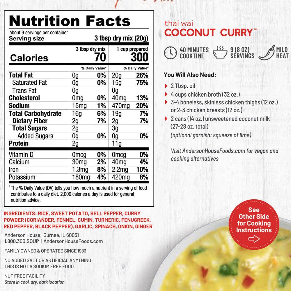 Thai Wai Coconut Curry Soup - Marmalade Mercantile