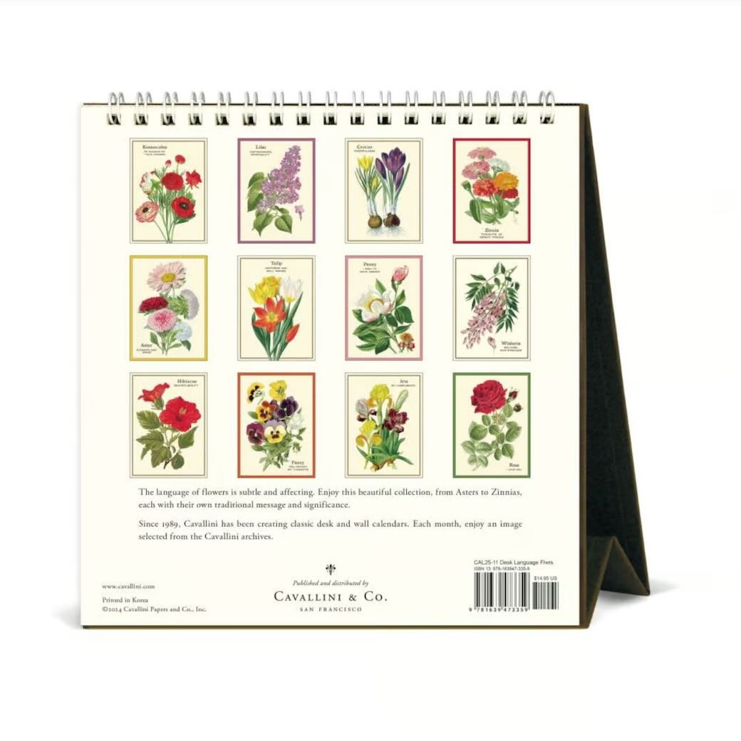 The Language of Flowers 2025 Desk Calendar - Marmalade Mercantile