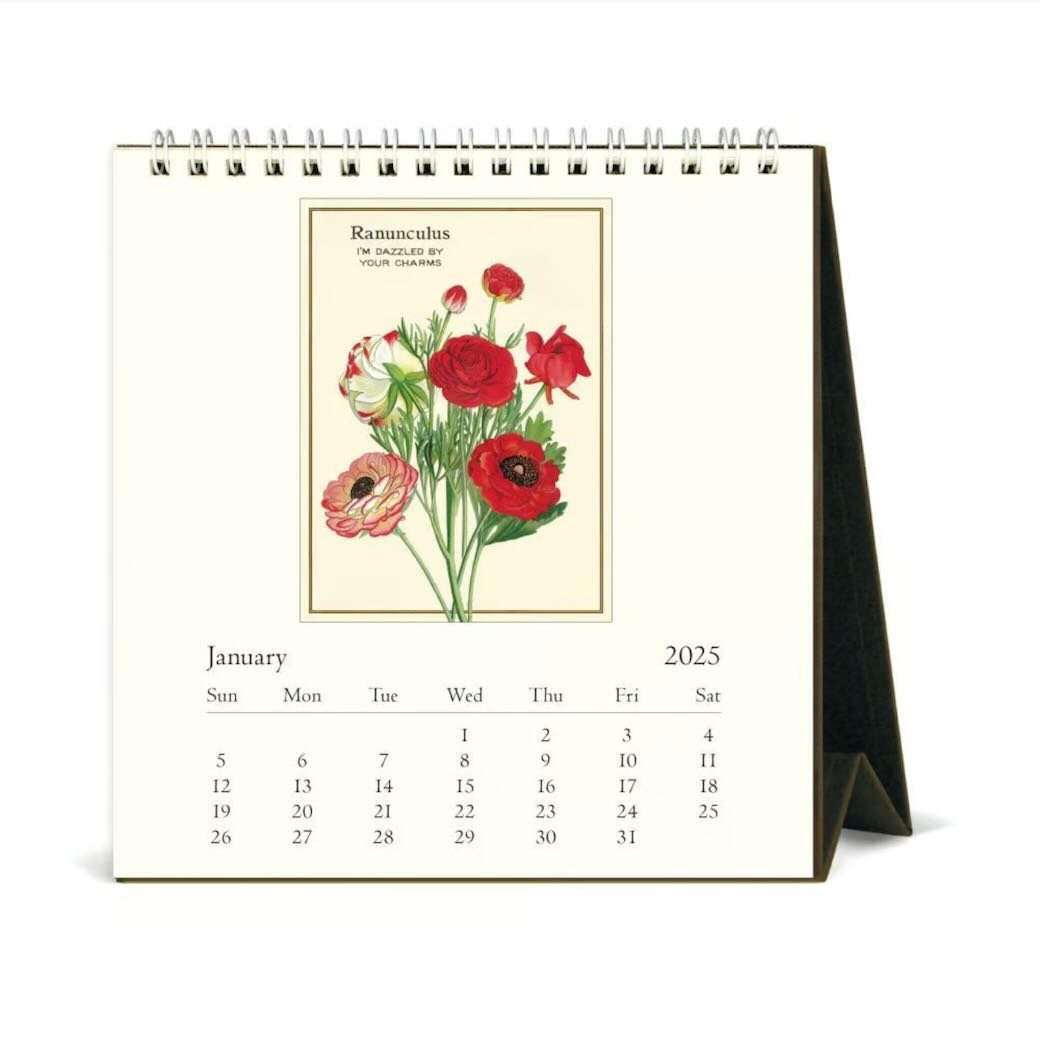 The Language of Flowers 2025 Desk Calendar - Marmalade Mercantile