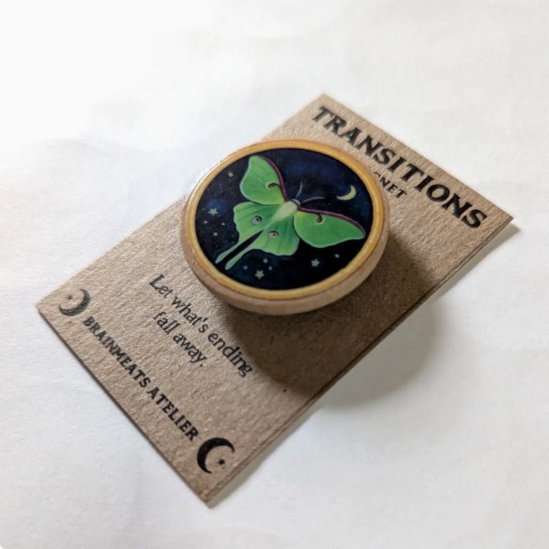 Transitions Magnet - Luna Moth Token for Renewal - Marmalade Mercantile