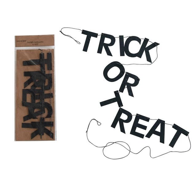 Trick or Treat Paper Halloween Garland/Banner - Marmalade Mercantile