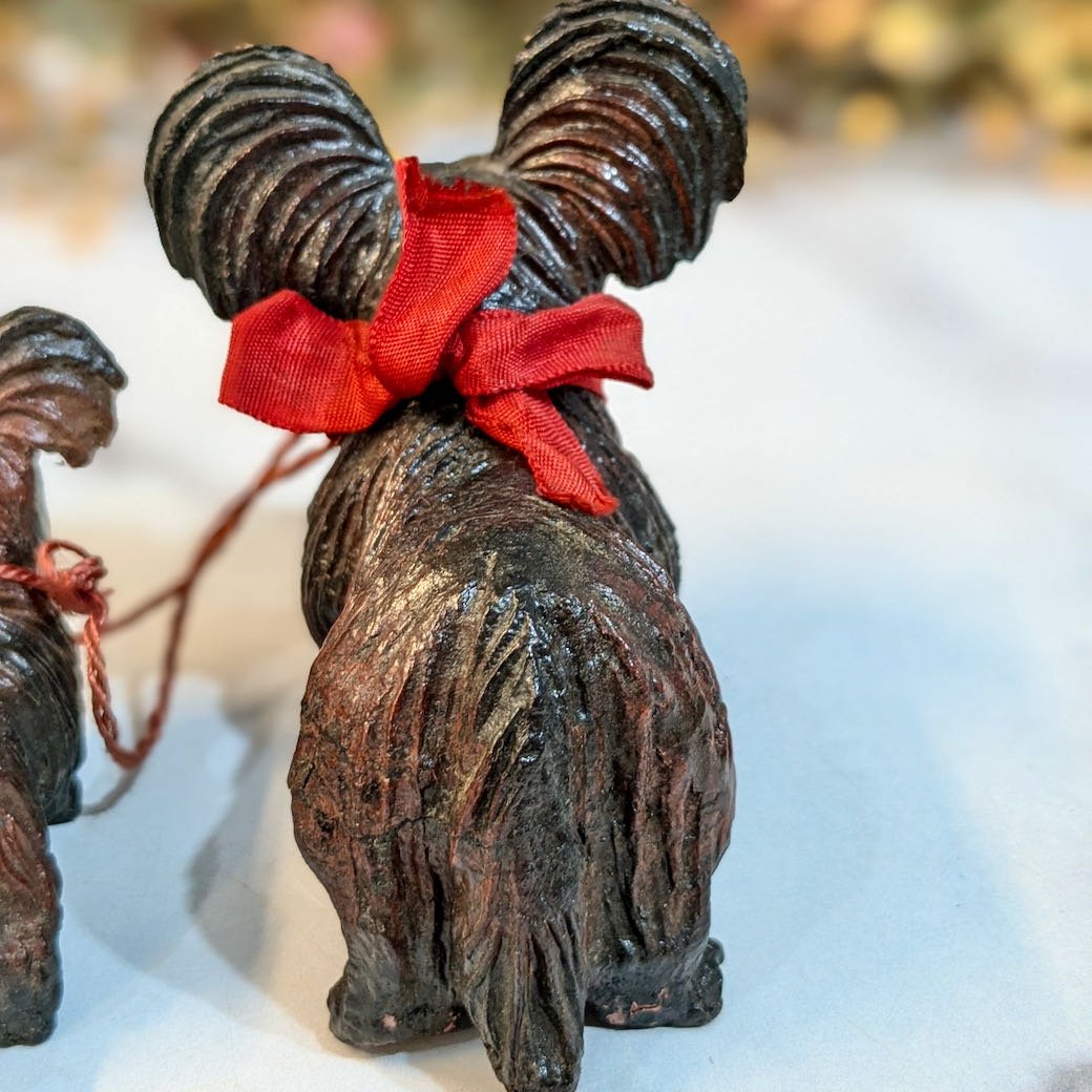 Trio of Vintage Papillon Skye Silky Yorkshire Terrier Figurines - Marmalade Mercantile