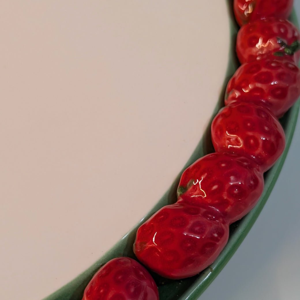 Vintage 1960-70s Strawberry Cake Plate Shafford Japan - Marmalade Mercantile