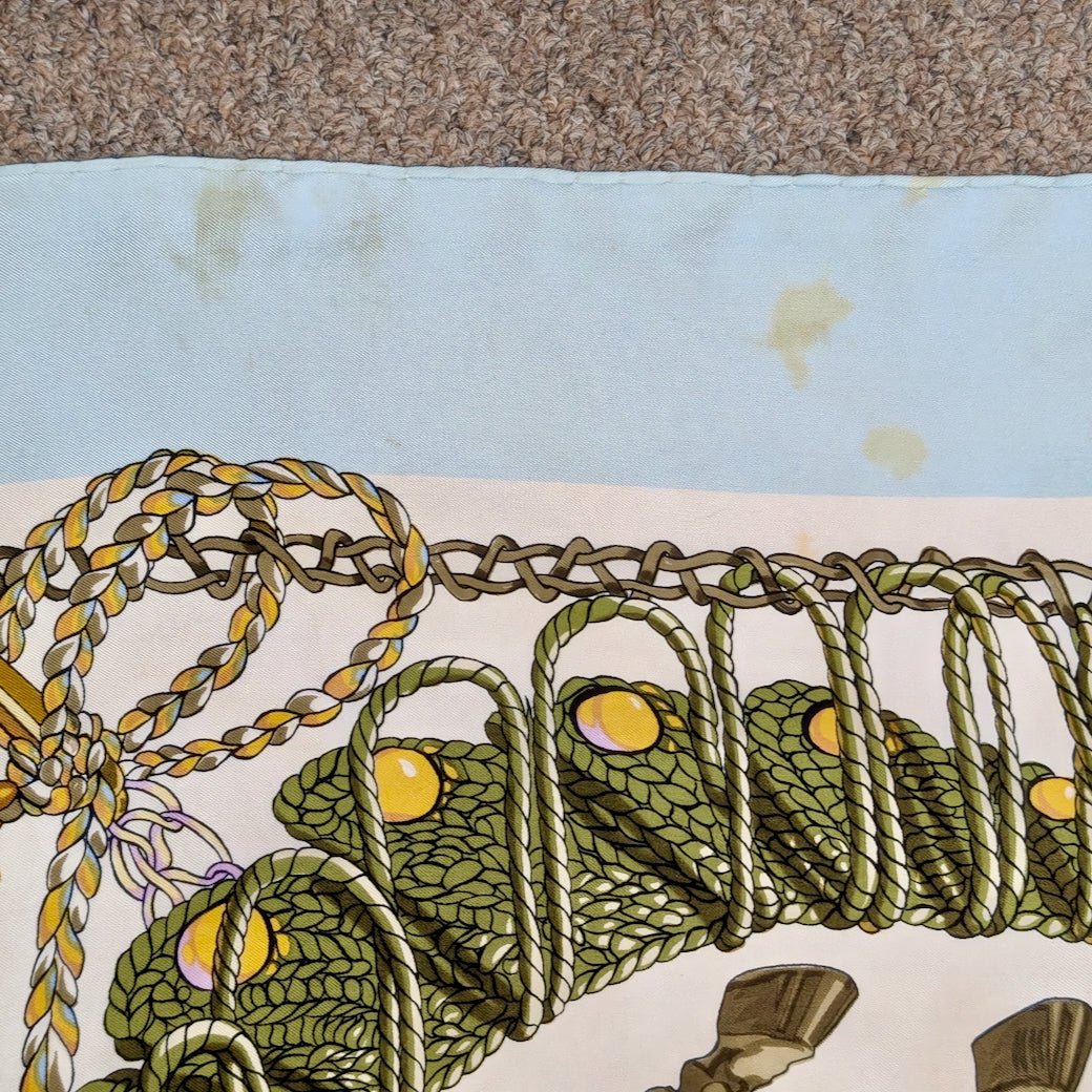 Vintage 1960 Hermes Silk Scarf Le Timbalier - Marmalade Mercantile
