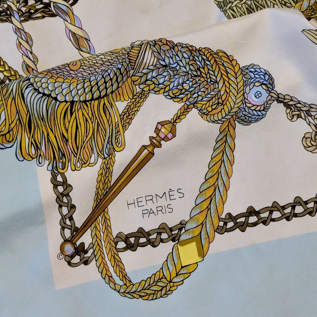 Vintage 1960 Hermes Silk Scarf Le Timbalier - Marmalade Mercantile