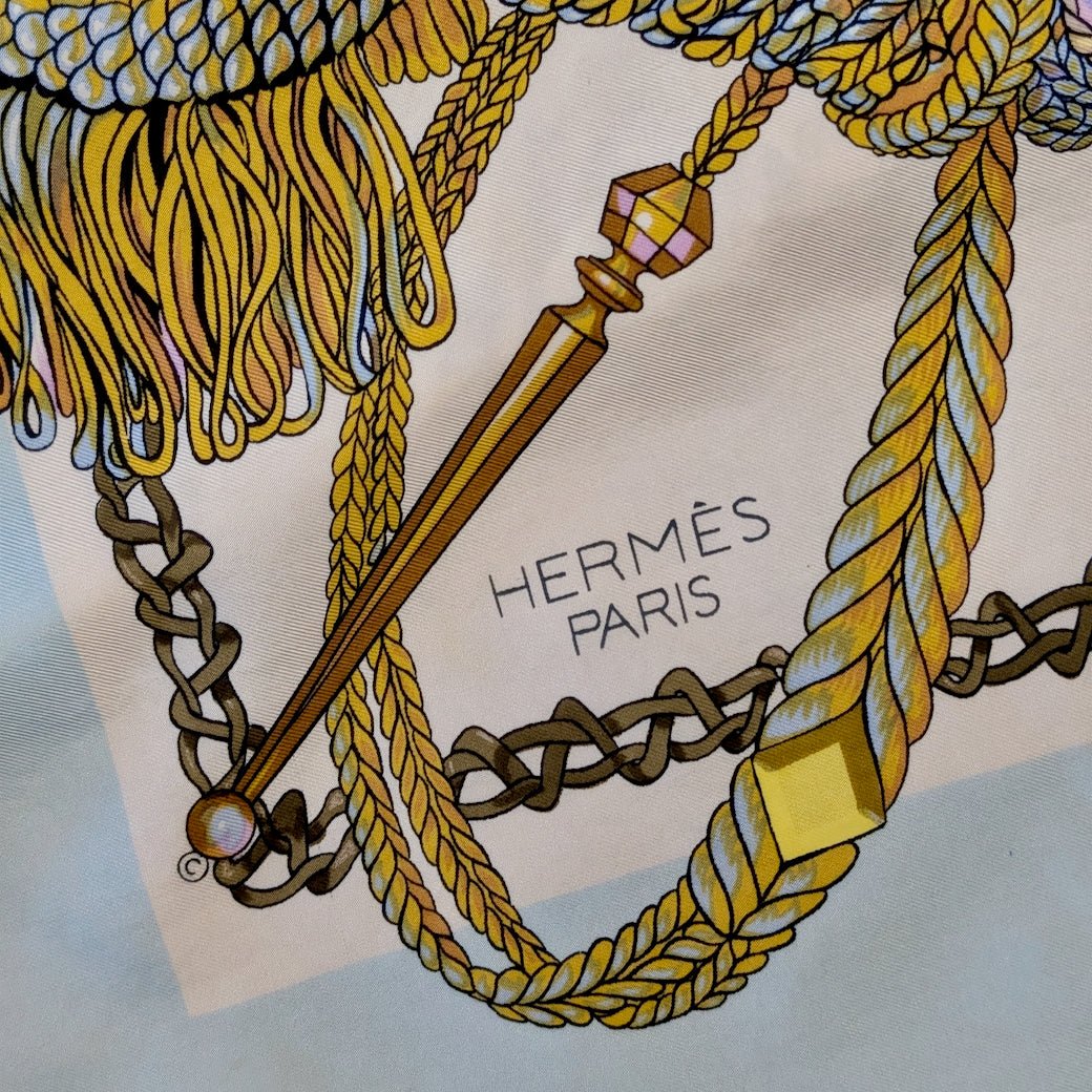 Vintage 1960 Hermes Silk Scarf Le Timbalier - Marmalade Mercantile