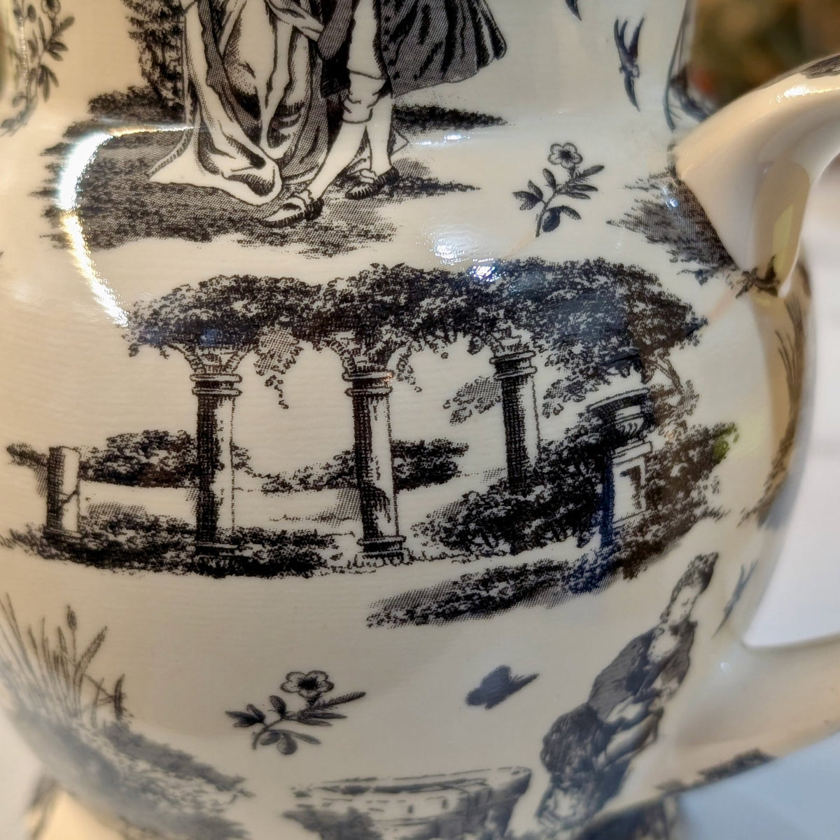 Vintage Arthur Wood English Milk Jug with Chintz Toile Pattern - Marmalade Mercantile
