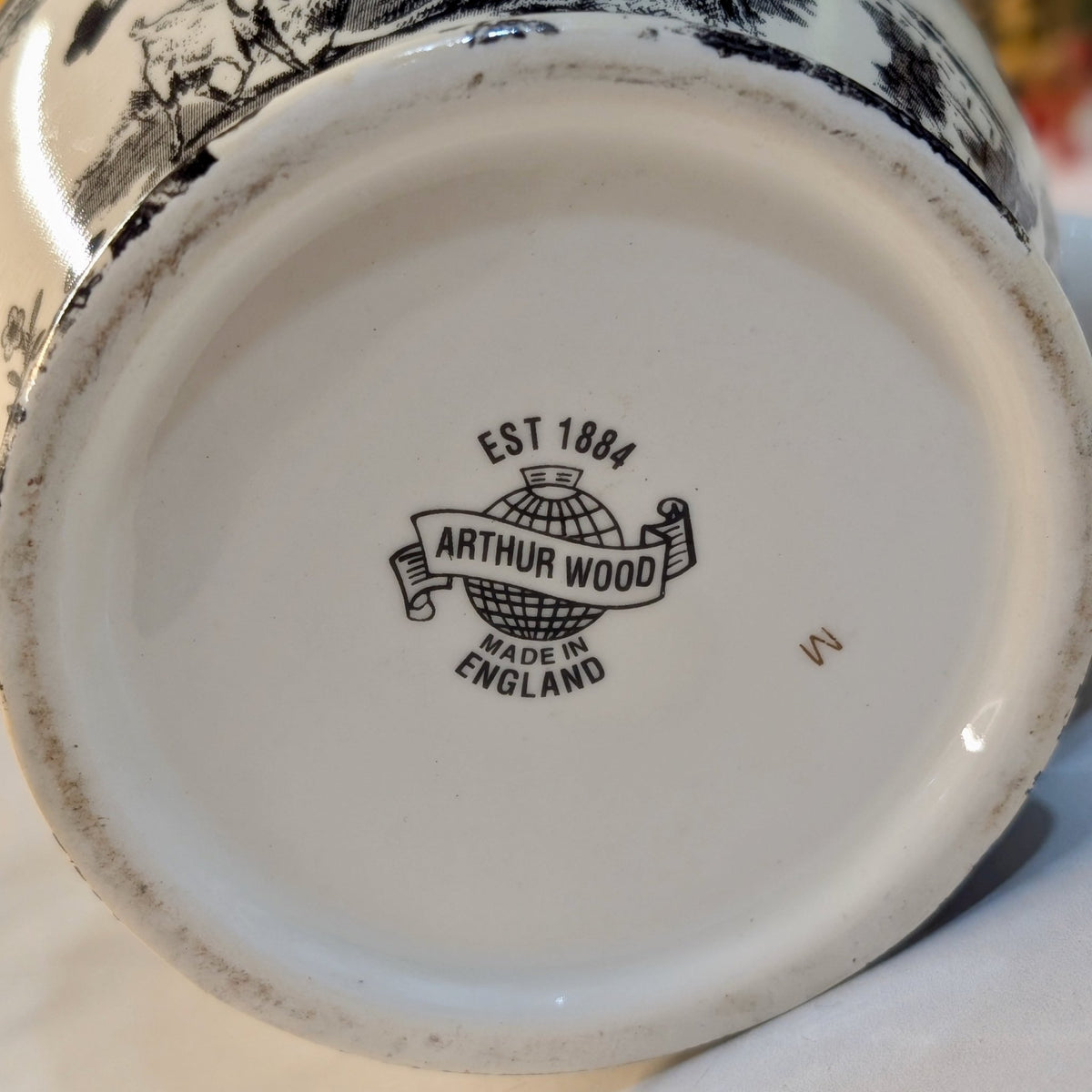 Vintage Arthur Wood English Milk Jug with Chintz Toile Pattern - Marmalade Mercantile