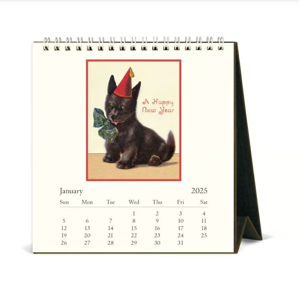 Vintage Dogs 2025 Desk Calendar Marmalade Mercantile