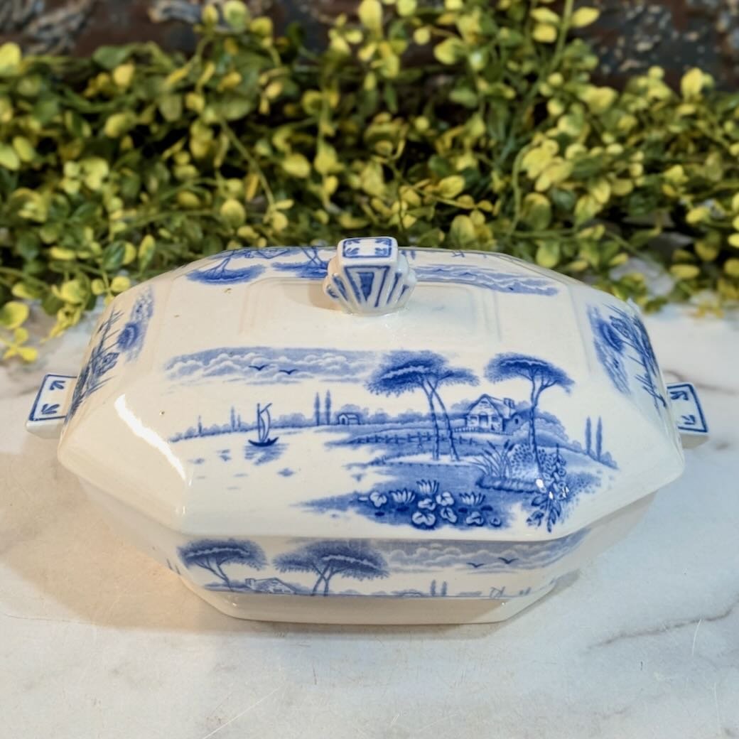 Vintage English A E Jones, Palissy 'Lakeland' Covered Serving Dish - Marmalade Mercantile