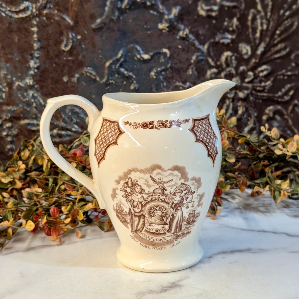 Vintage English Meakin Fair Winds Jug New York State - Marmalade Mercantile