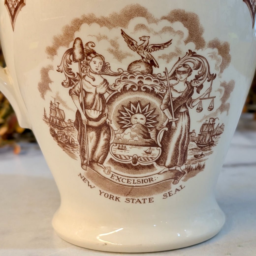 Vintage English Meakin Fair Winds Jug New York State - Marmalade Mercantile