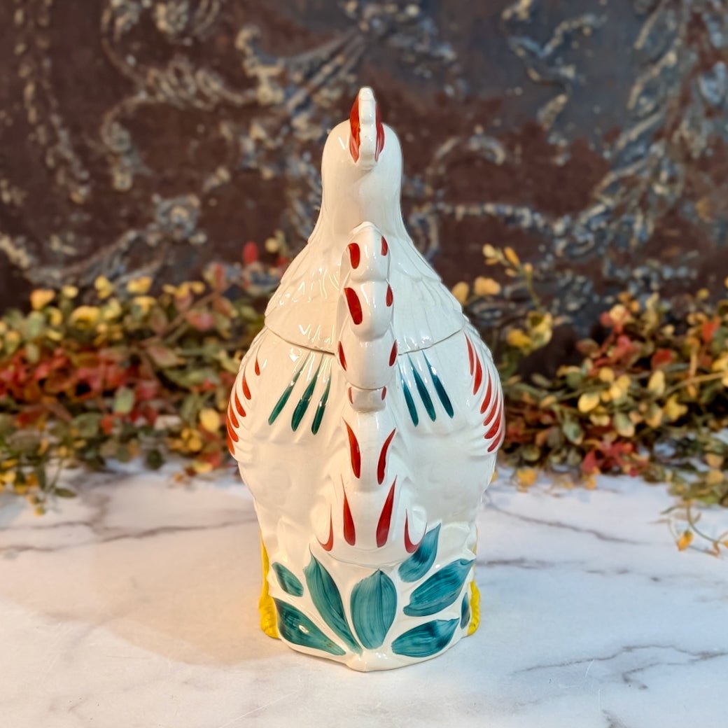 Vintage Hand - Painted Ceramic Pottery Guild Rooster Cookie Jar - Marmalade Mercantile