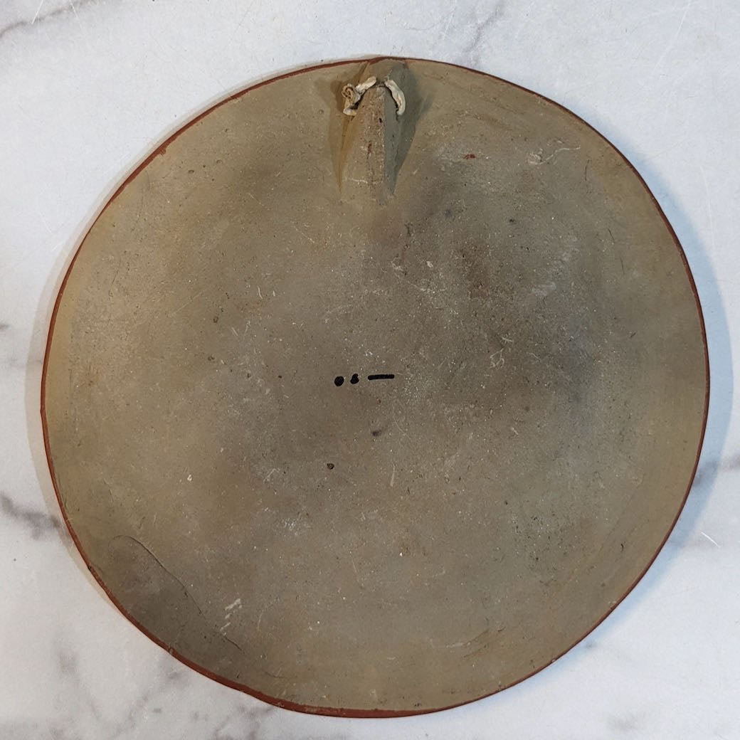 Vintage Hand - Painted Mexican Pottery Plate with Intricate Bird Design - Marmalade Mercantile