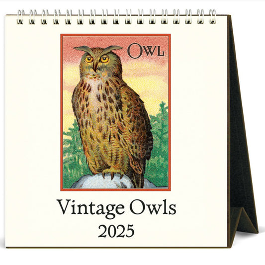Vintage Owls 2025 Desk Calendar - Marmalade Mercantile
