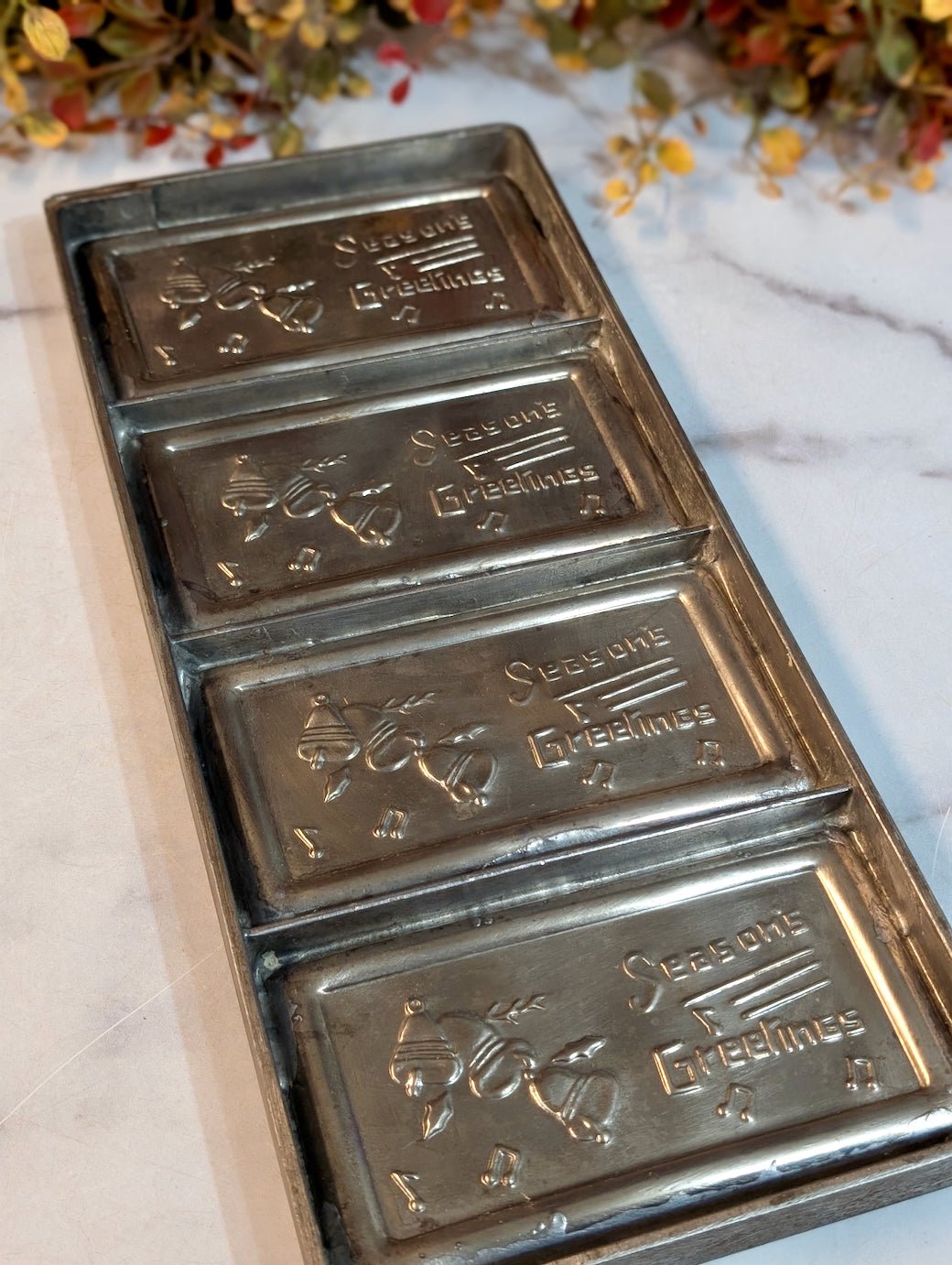 Vintage Season’s Greetings Chocolate Mold - Marmalade Mercantile