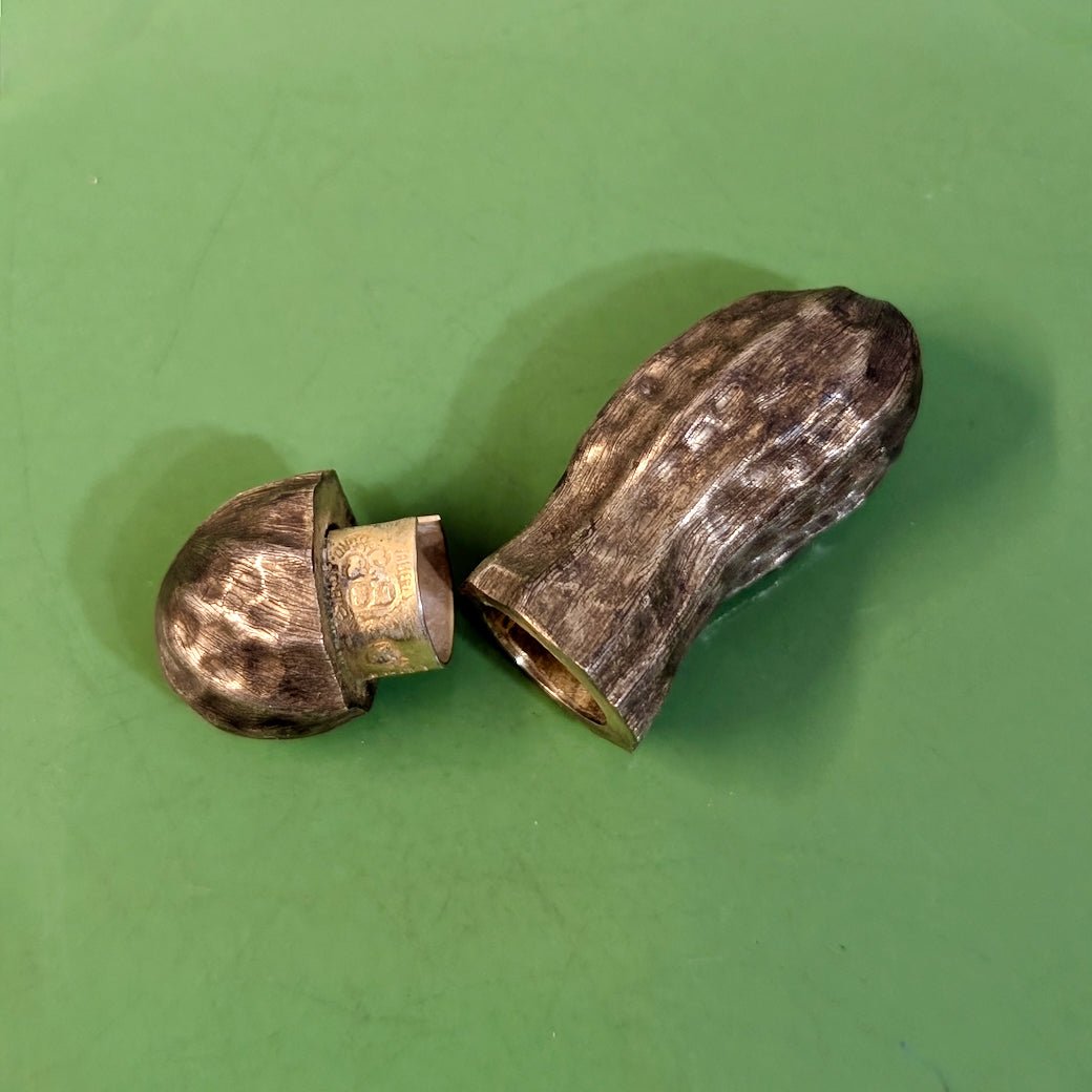 Vintage Sterling Silver Peanut - Shaped Pill Case Lunt Silversmiths - Marmalade Mercantile