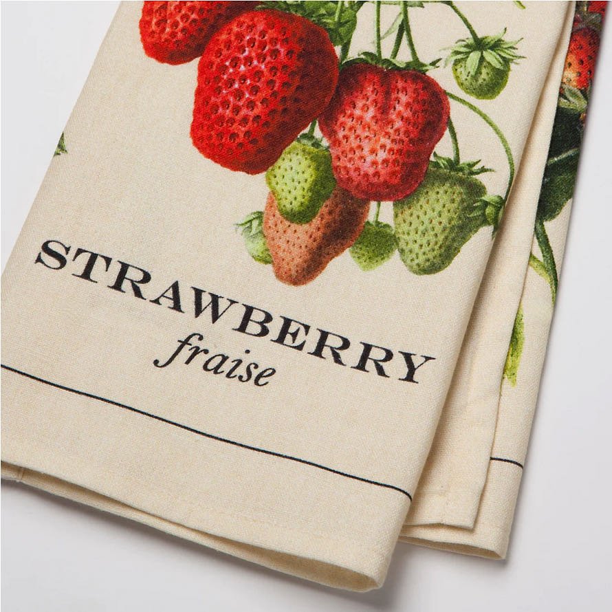 Vintage Strawberries Cotton Dish Towel - Marmalade Mercantile