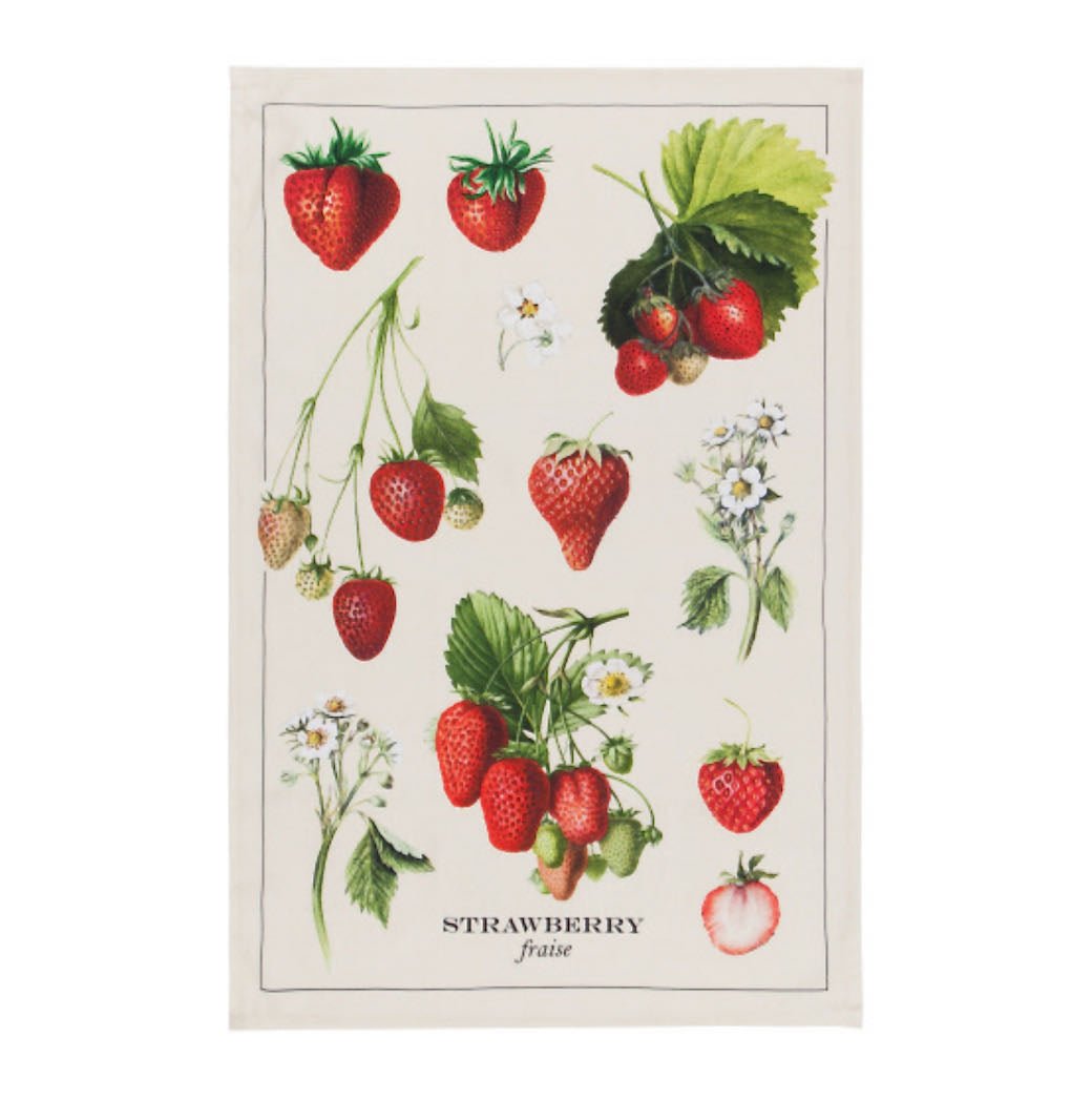 Vintage Strawberries Cotton Dish Towel - Marmalade Mercantile