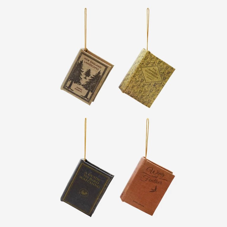 Vintage - Style Faux Book Ornament CHOICE of Four Designs - Marmalade Mercantile