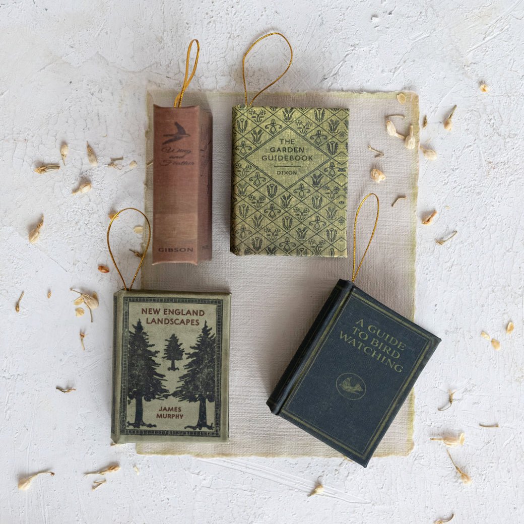 Vintage - Style Faux Book Ornament CHOICE of Four Designs - Marmalade Mercantile