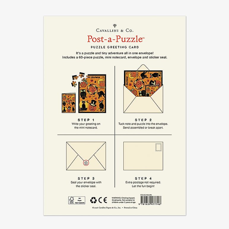 Vintage-Style Halloloween Puzzle Greeting Card - Marmalade Mercantile