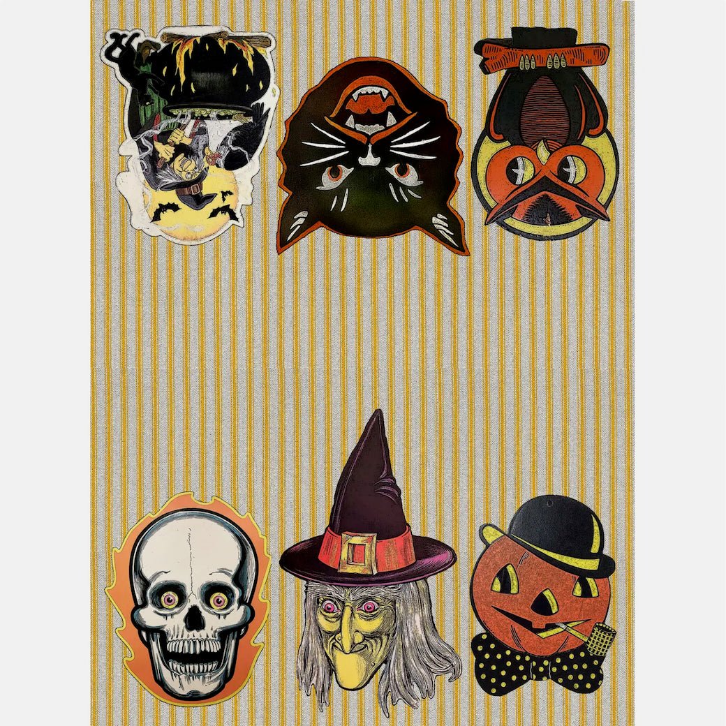 Vintage-Style Halloween Icons 100% Cotton Flour Sack Kitchen Towel - Marmalade Mercantile