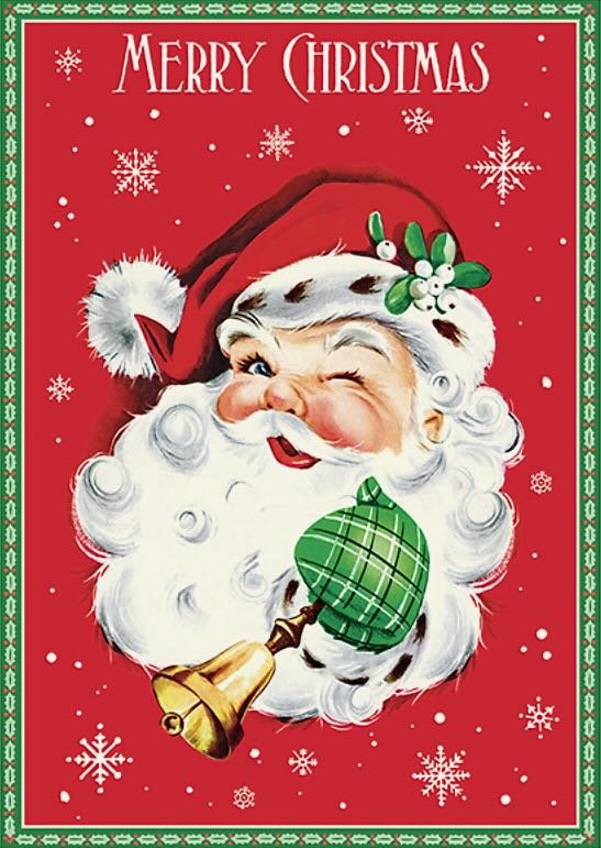 Vintage Santa deals poster