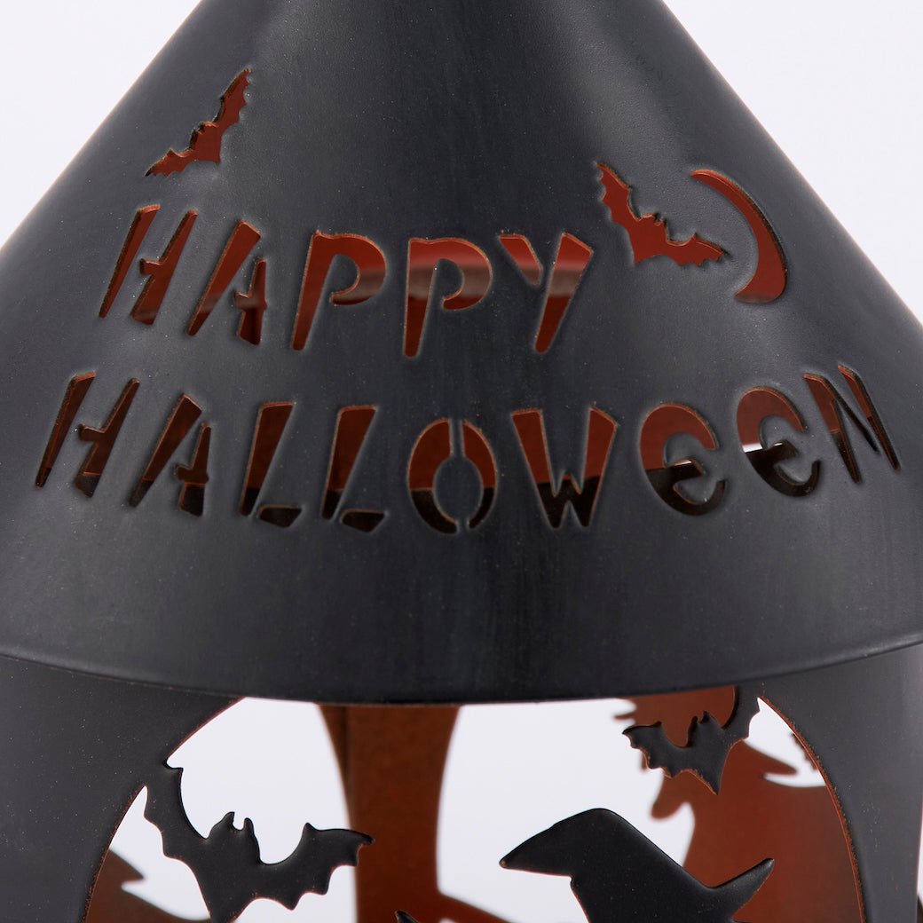 Vintage - Style Metal Flying Witches Halloween Tealight Lantern - Marmalade Mercantile