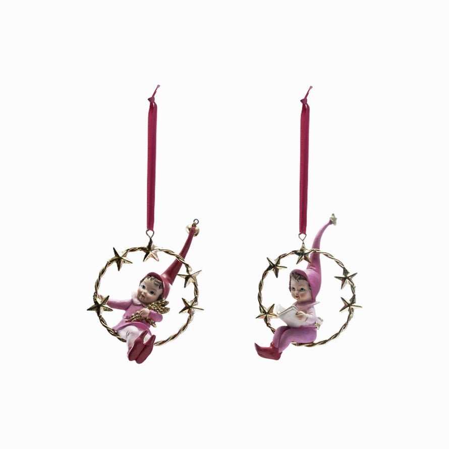 Vintage Style Swinging Christmas Pixie Ornaments CHOICE of Style - Marmalade Mercantile