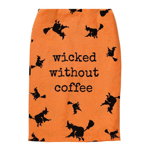 Wicked Without Coffee Halloween Kitchen Towel - Marmalade Mercantile